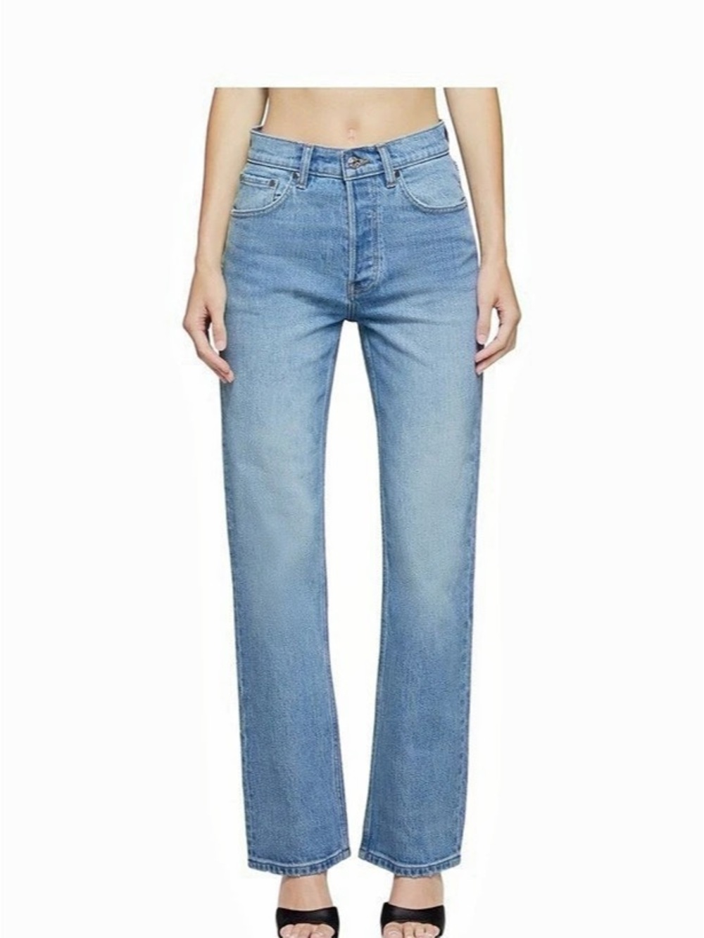 EB Denim Straight Leg Jeans in Blue Waist 25 NWT